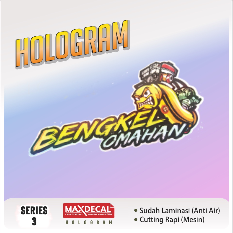 Sticker BENGKEL OMAHAN Print Bijian/ Stiker Kata Kata Viral/ Stiker Racing/ Sticker Motor/ Stiker Sp