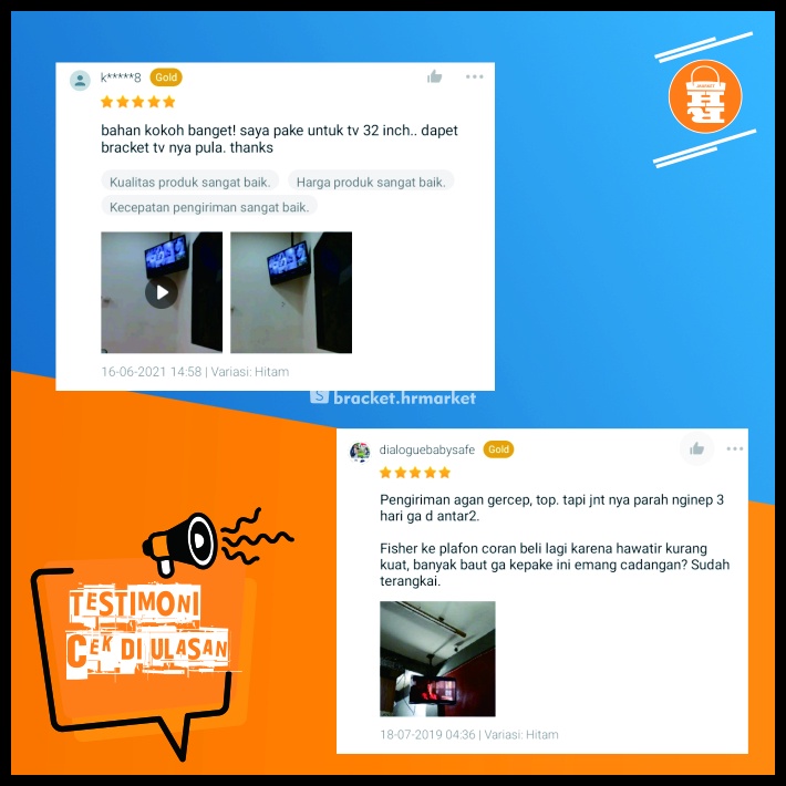 Bracket TV Ceiling Gantung 32 40 43 24 21 29 17 14 Inch Dijamin Cocok LED LCD 14 - 43 In Universal Breket TV Briket TV Braket TV Ceiling TV Ceiling Gantung TV Gantung Plafon TV Gantungan TV Tembok Tempelan TV Dinding HR1 Ceiling 1m