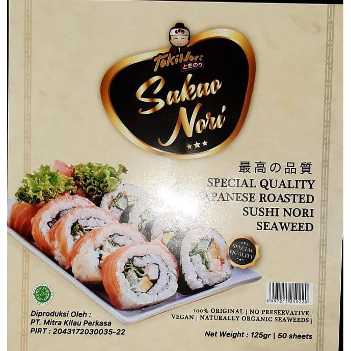 

TOKINORI SAKAO NORI 50 lembar untuk Kimbap sushi (125 gram)