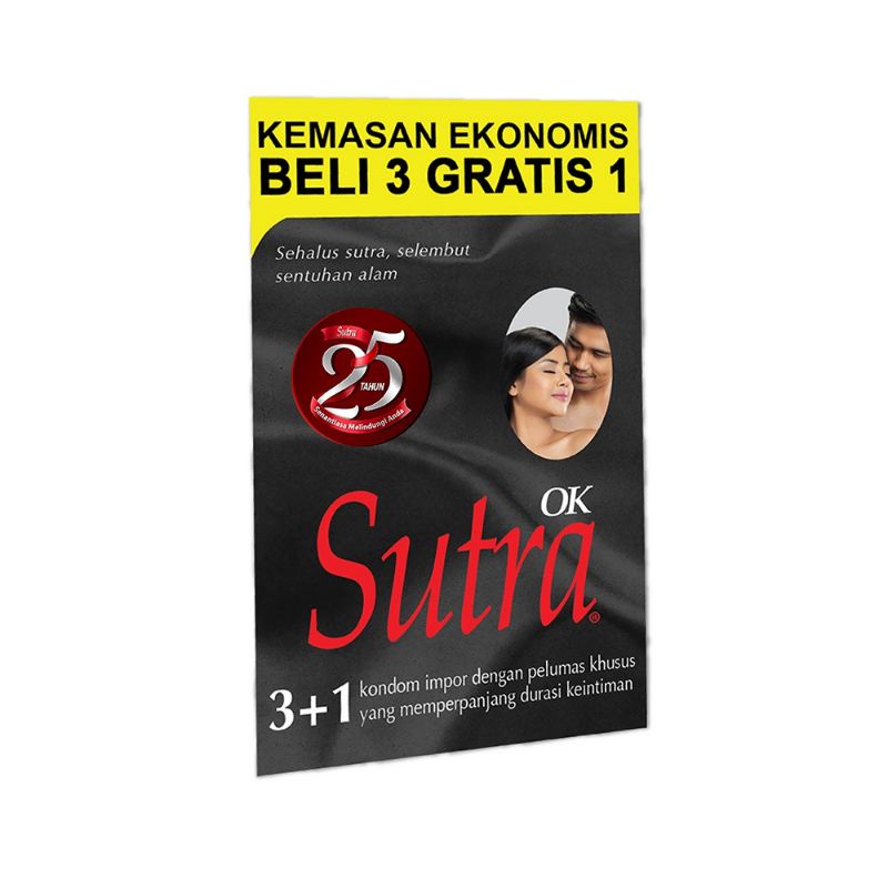*PRIVASI AMAN* Kondom Hitam Sutra OK isi 3 Pcs + Sutra 003 1 pcs