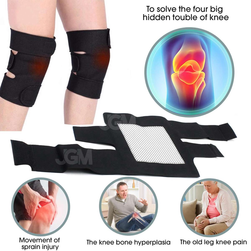 Kneepad Terapi Magnetik Pelindung Lutut / Terapi Pemanas Lutut Magnetik Tanpa Listrik