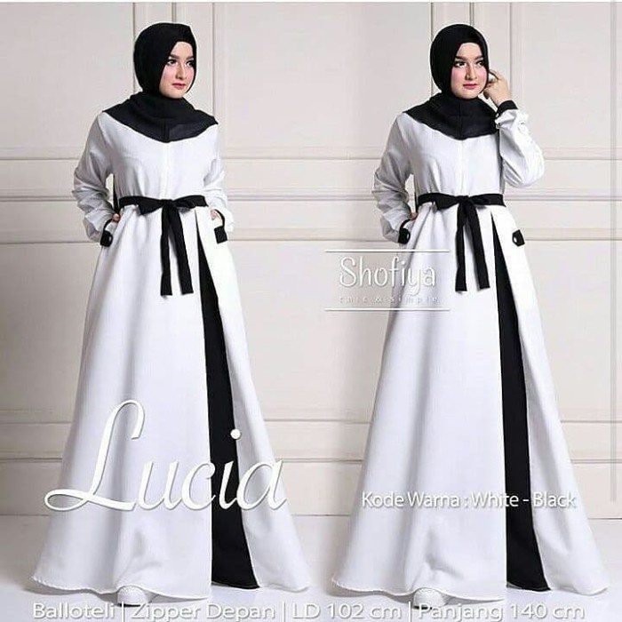 Baju Muslim Jersey Dewasa Kekinian Jumbo Wanita Dress S5J2 Mewah Ceruty Syar'i Remaja Muslimah Bigsi