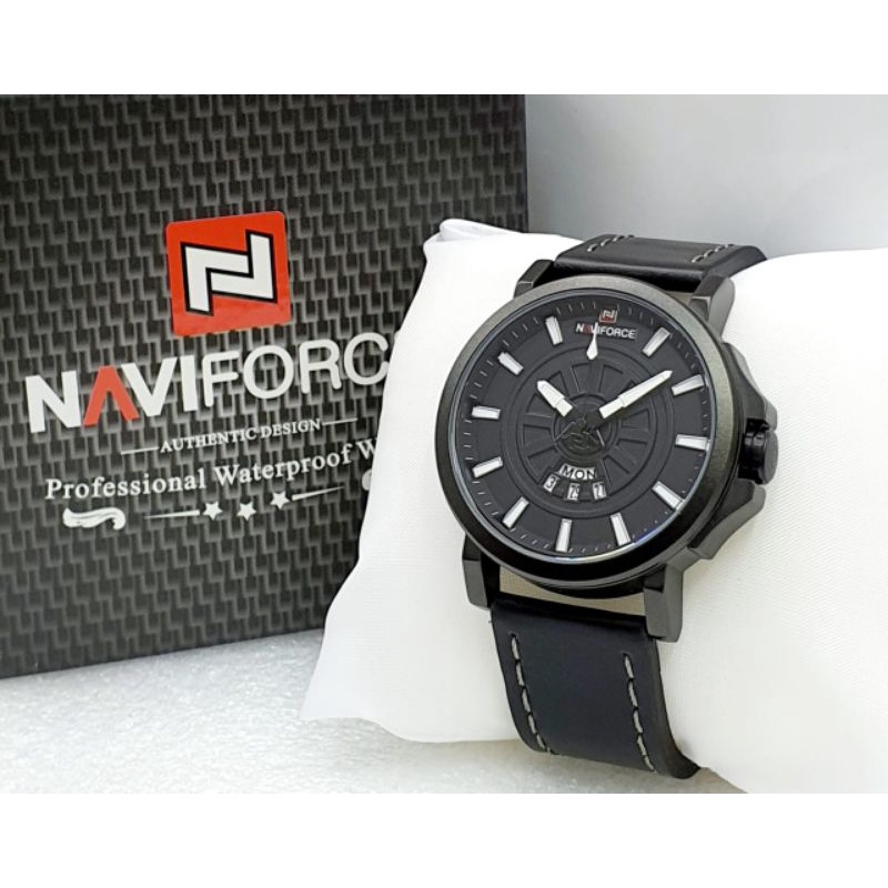 NAVIFORCE 9125 JAM TANGAN ORIGINAL NF PRIA KULIT FREE BOX GARANSI