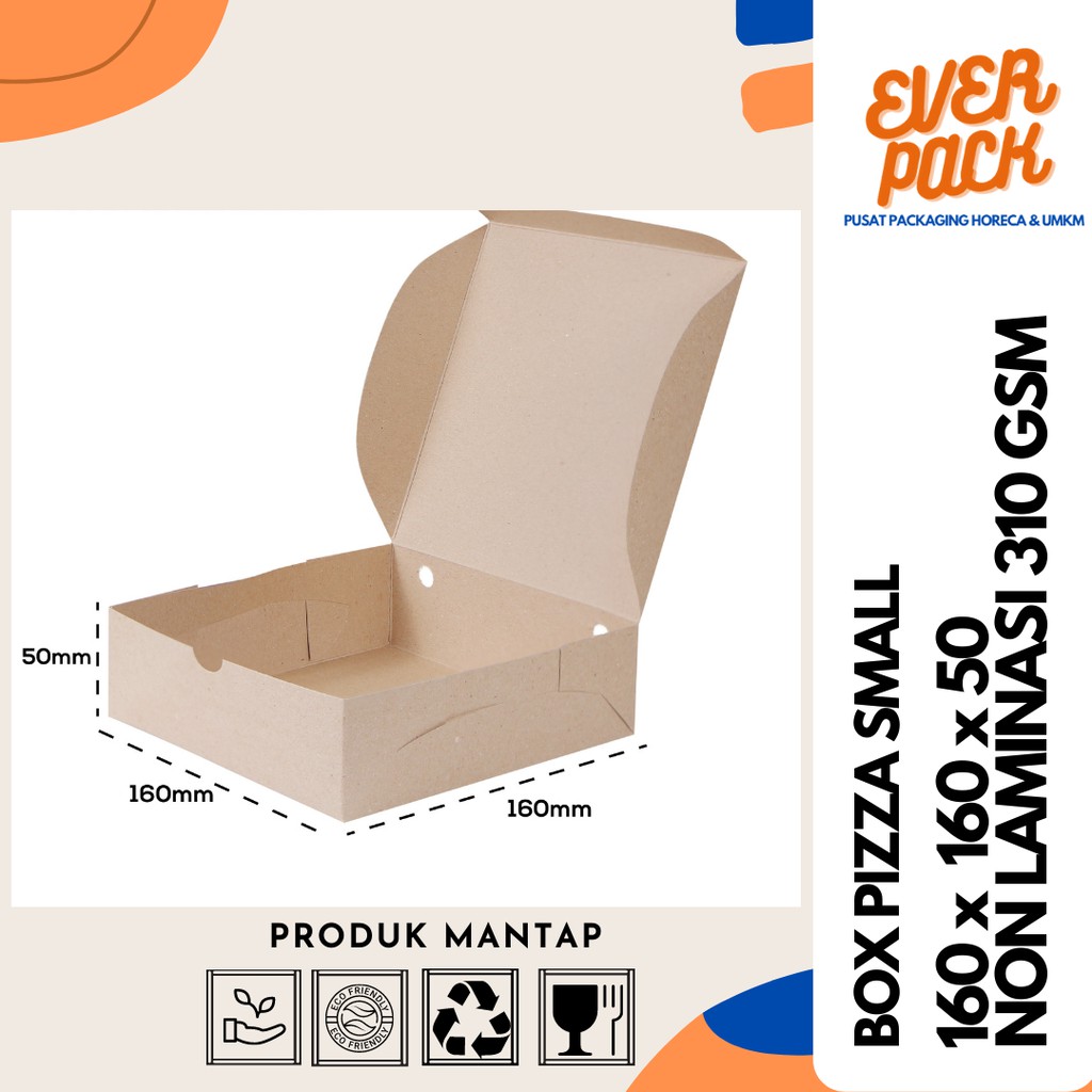 

BOX KRAFT / DUS / DOS / KOTAK PIZZA / KUE / ROTI uk.16x16x5cm