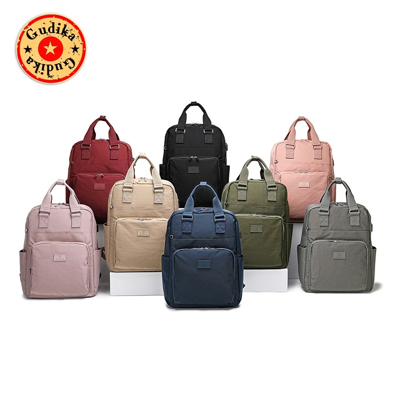 GUDIKA 5208 | Backpack Waterproof Wanita Tas Ransel Laptop Anti Air Import Original | Ransel Cewek | Ransel Perempuan | Tas Wanita