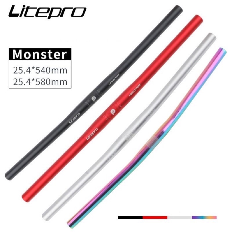 PROMO ***Handlebar Stang Litepro Monster 25,4x580mm Sepeda lipat