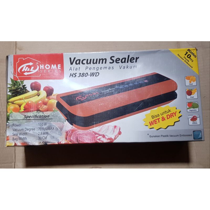 HL vacum sealer/alat vacum pengemas makanan kering basah