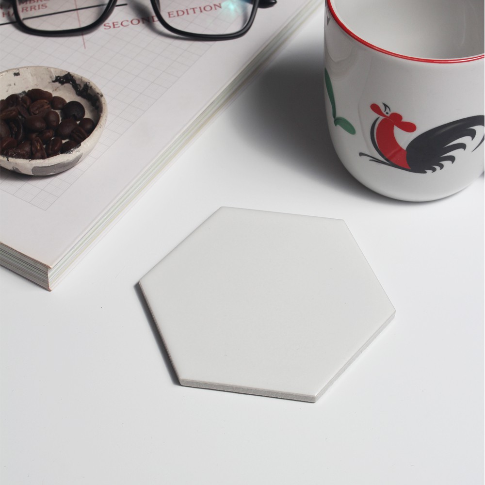 Coaster Hexagon Keramik  Tatakan Gelas Segi  Enam  