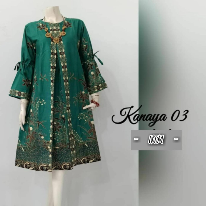 BAJU BATIK SOLO WANITA JUMBO/ ATASAN BATIK KERJA/ TUNIK BATIK -KANAYA