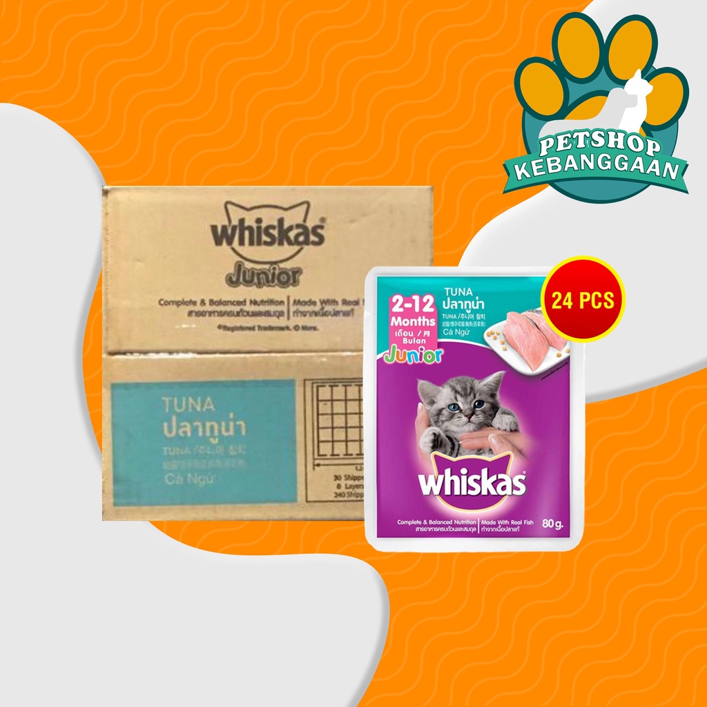 Makanan Basah Kucing Whiskas Sachet Pouch Grosir Dus isi 24 PCS 85 GR