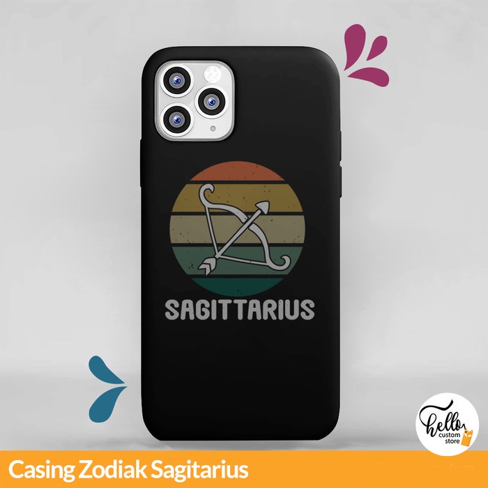 Custom Case Smartphone Handphone Zodiak Sagitarius Untuk Semua Tipe HP
