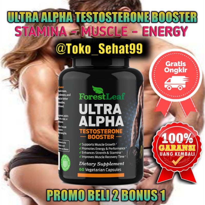 Suplemen Fitness Bakar Lemak Ultra Alpha Testosterone Booster Herbal Original