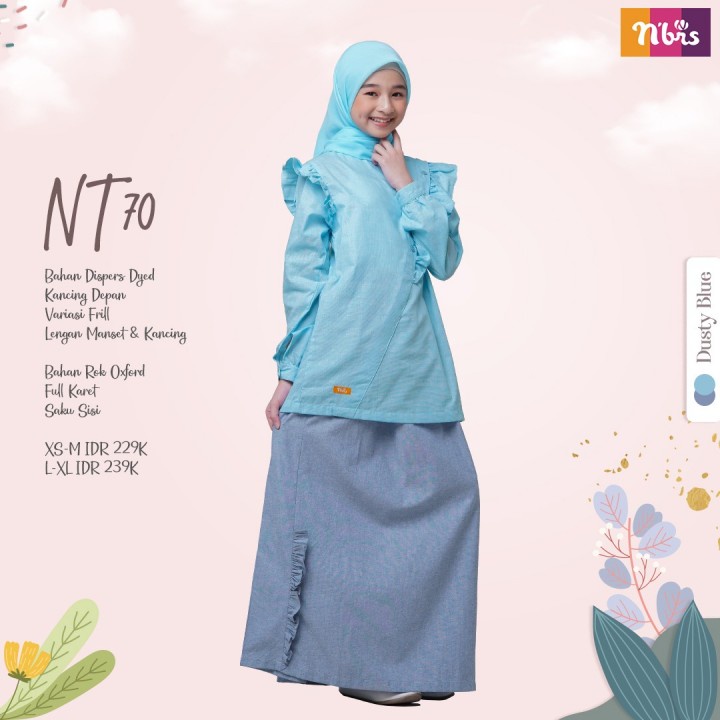 Nibras Teen NT 70 / Fashion Muslim Gamis Set Remaja