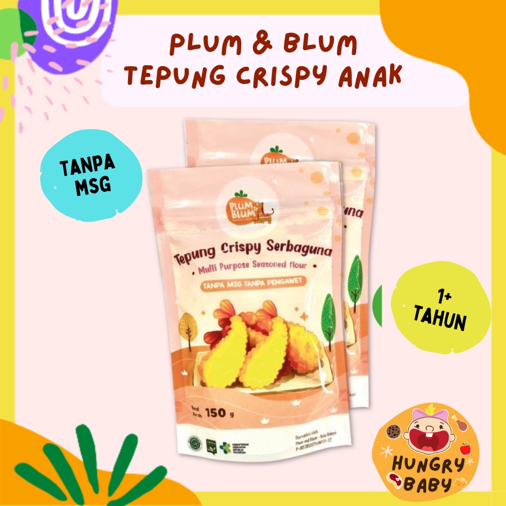 Plum &amp; Blum Tepung Crispy Serbaguna / Tepung Bumbu Serbaguna Anak / Tepung Krispi Tanpa MSG / Multipurpose Flour Toddler No MSG / 1 tahun+ / 150 gr