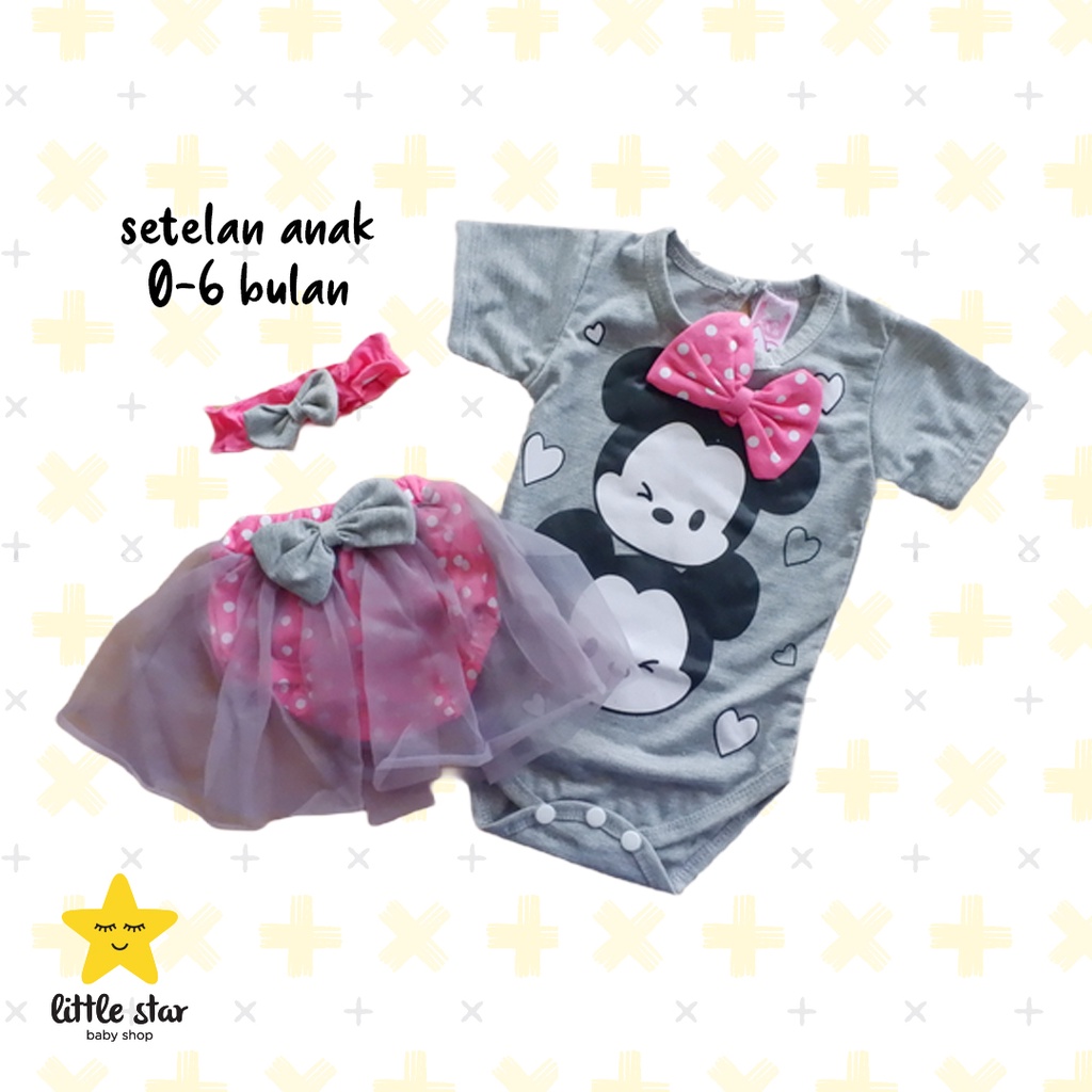 Atasan Jumper Rok Tutu | Set Setelan Baju Bayi Newborn Cewek