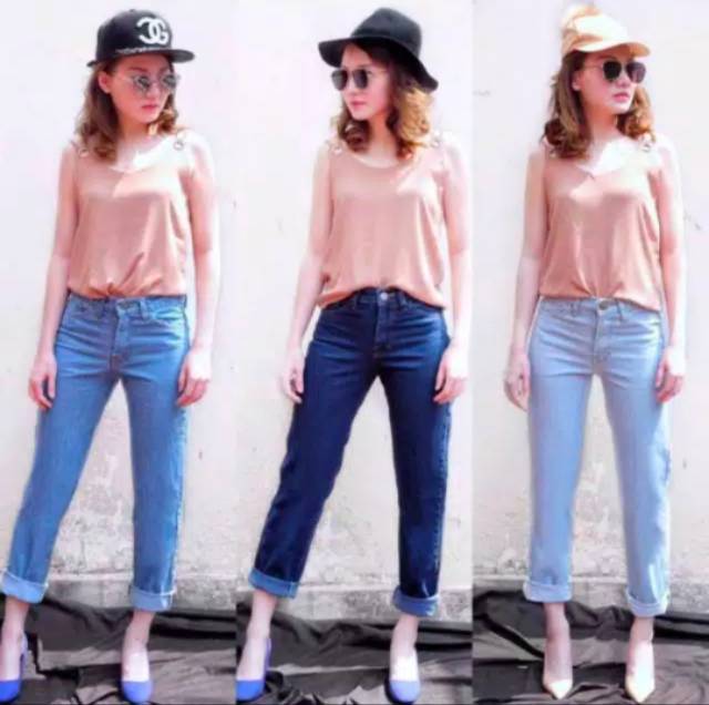 SALE CELANA PLAIN BOYFRIEND JEANS