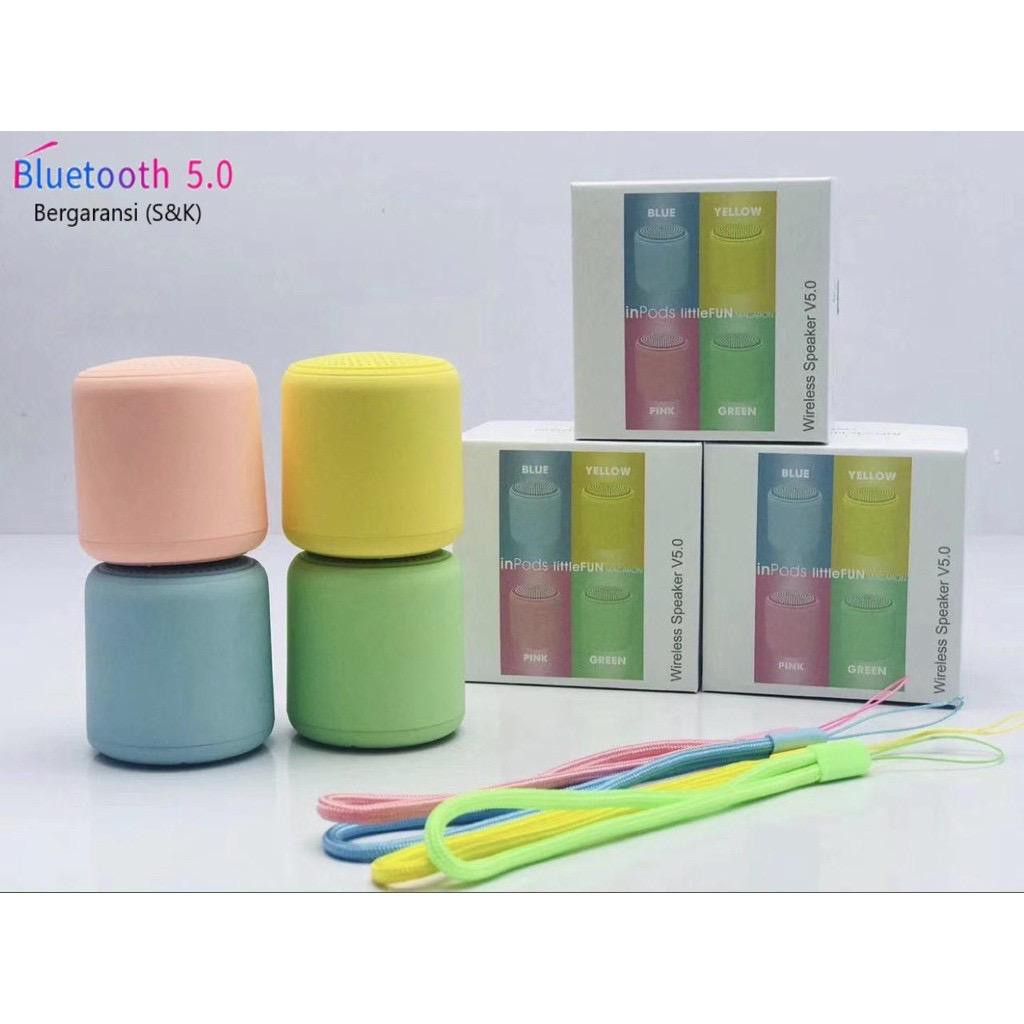 Mini Portable Bluetooth Speaker Macaron Stereo Wireless Speaker Musik Waterproof [QTOP.ID]