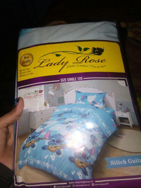 Sprei Lady Rose 120*200 Stitch Guitar , Pawpatrol , Rabbitstar,astrobear