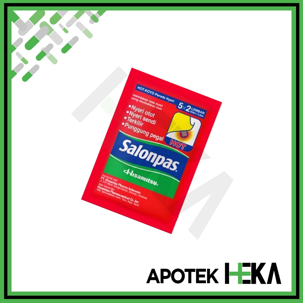 Salonpas Hot Merah Hisamitsu 5x2 Koyo Pereda Nyeri Sachet Kemasan 5x2 (SEMARANG)