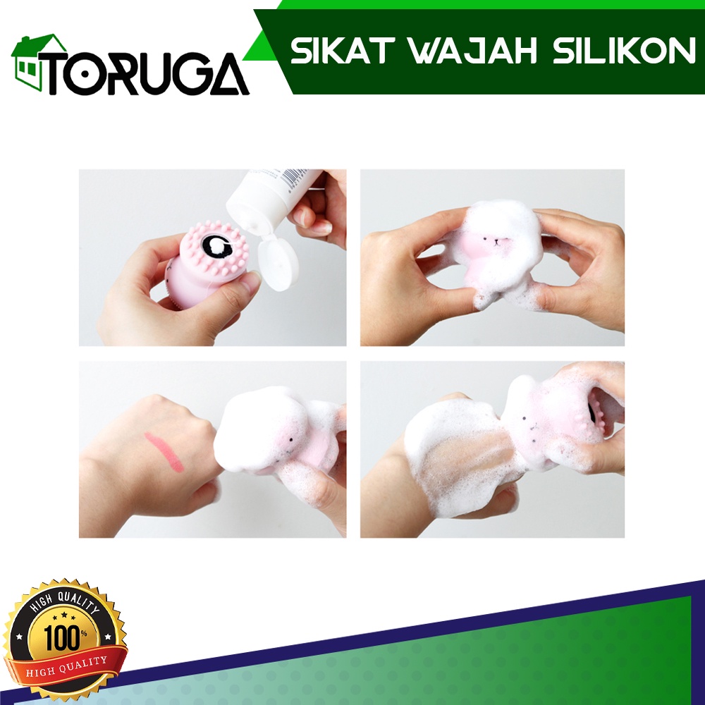 Sikat Pembersih Wajah Gurita Silikon Facial Clean Washing Brush Spons