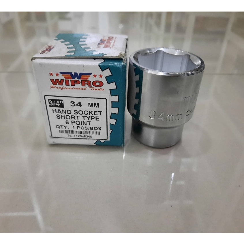WIPRO Mata Sock 3/4" 34 MM / Kunci Sock / Mata Sok / Kunci Sok 3/4 INCH ukuran 34 MM