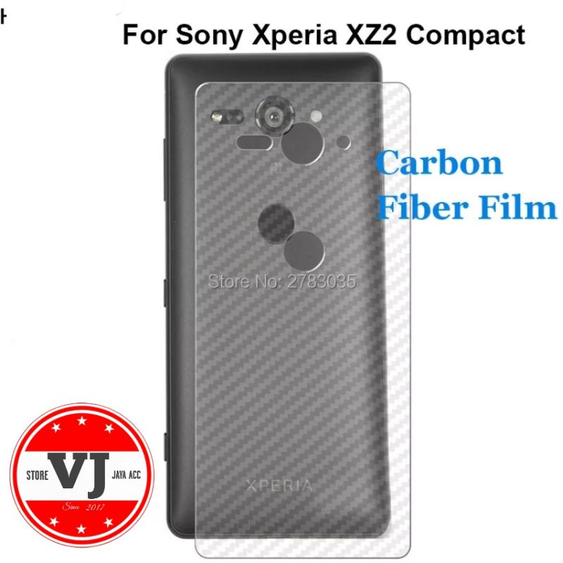 Garskin Film Carbon Belakang Sony Xperia XZ2 Compact Docomo Anti Gores Back