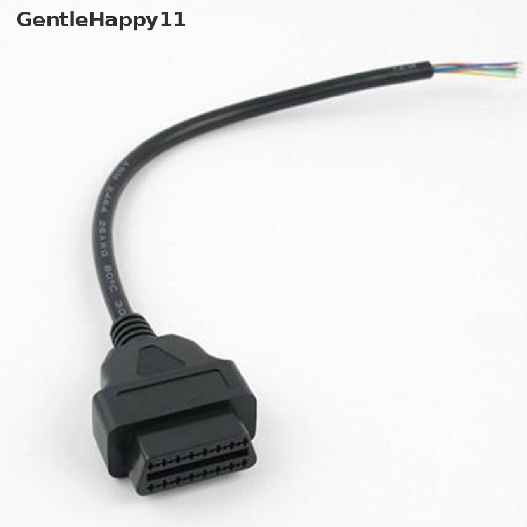 Gentlehappy OBD OBD-II 16pin Female Extension Connector Untuk Buka Pasang Kawat Kabel Diagnostik