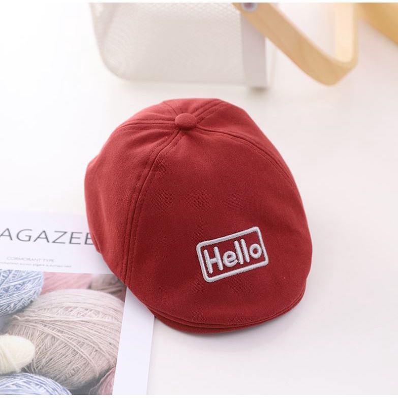 Topi Anak Baret Beret Hello Impor Laki Laki Perempuan-5