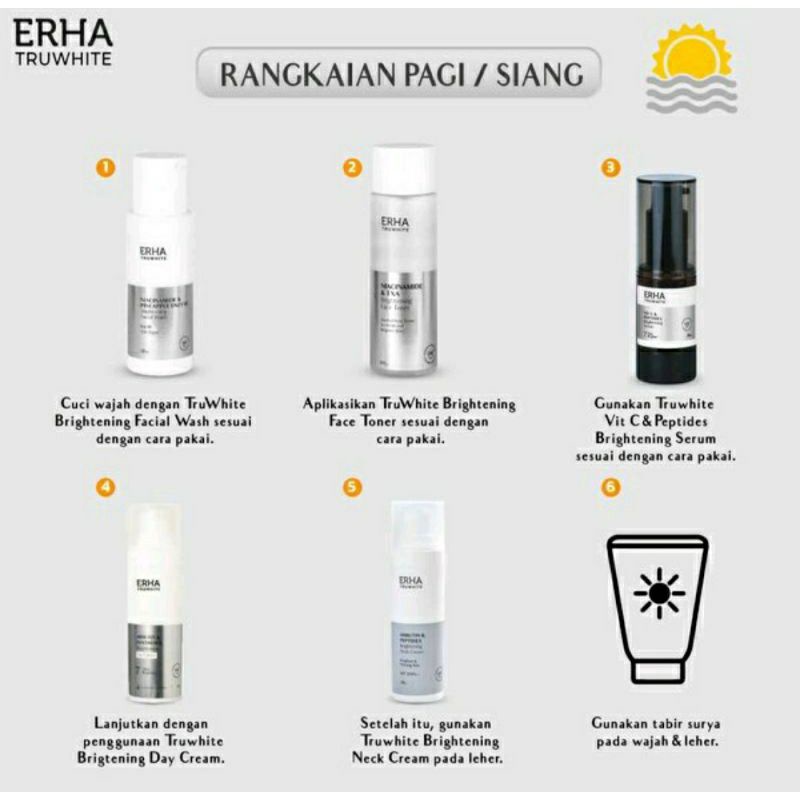 ERHA TRUEWHITE BRIGHTENING SERIES / paket pencerah kulit