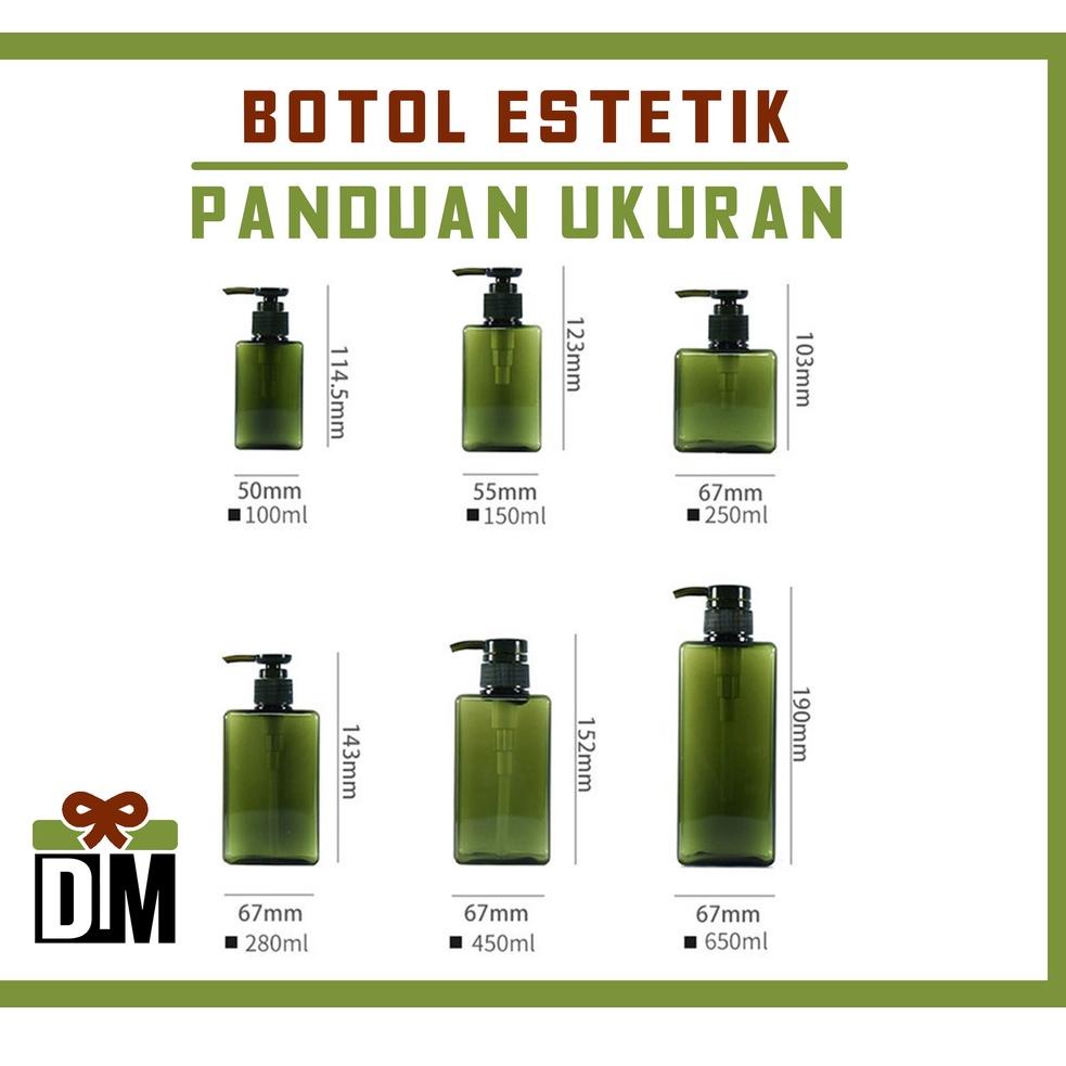 [KODE BGAOQ] Botol Kotak Estetik Jepang Korea Aesthetic Sabun Cair Kental Berbusa Pump Lucu Travel P