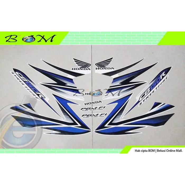 Striping Stiker Sticker Honda CB150r CB 150 R streetfire 2013 putih b