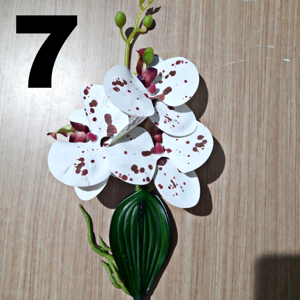 BUNGA ANGGREK LATEX K3 B8010 BUNGA PLASTIK ARTIFICIAL FLOWERS HOME DEKOR