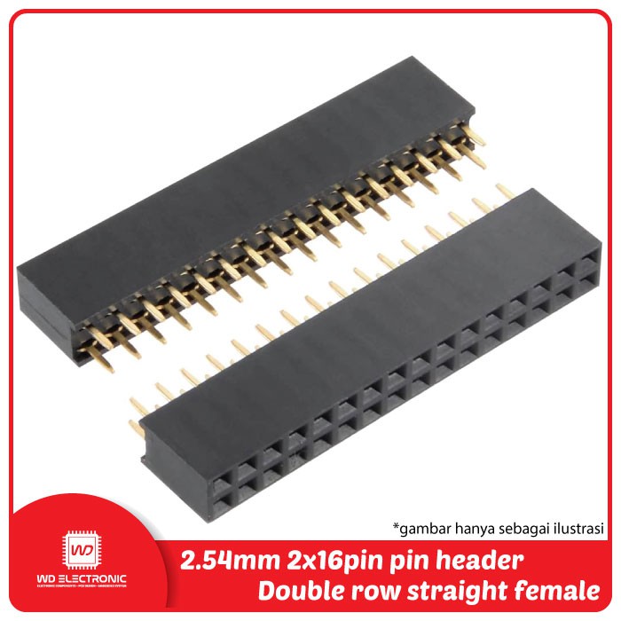 Pin Header Female 32pin 2x16pin header female straight 2.54mm