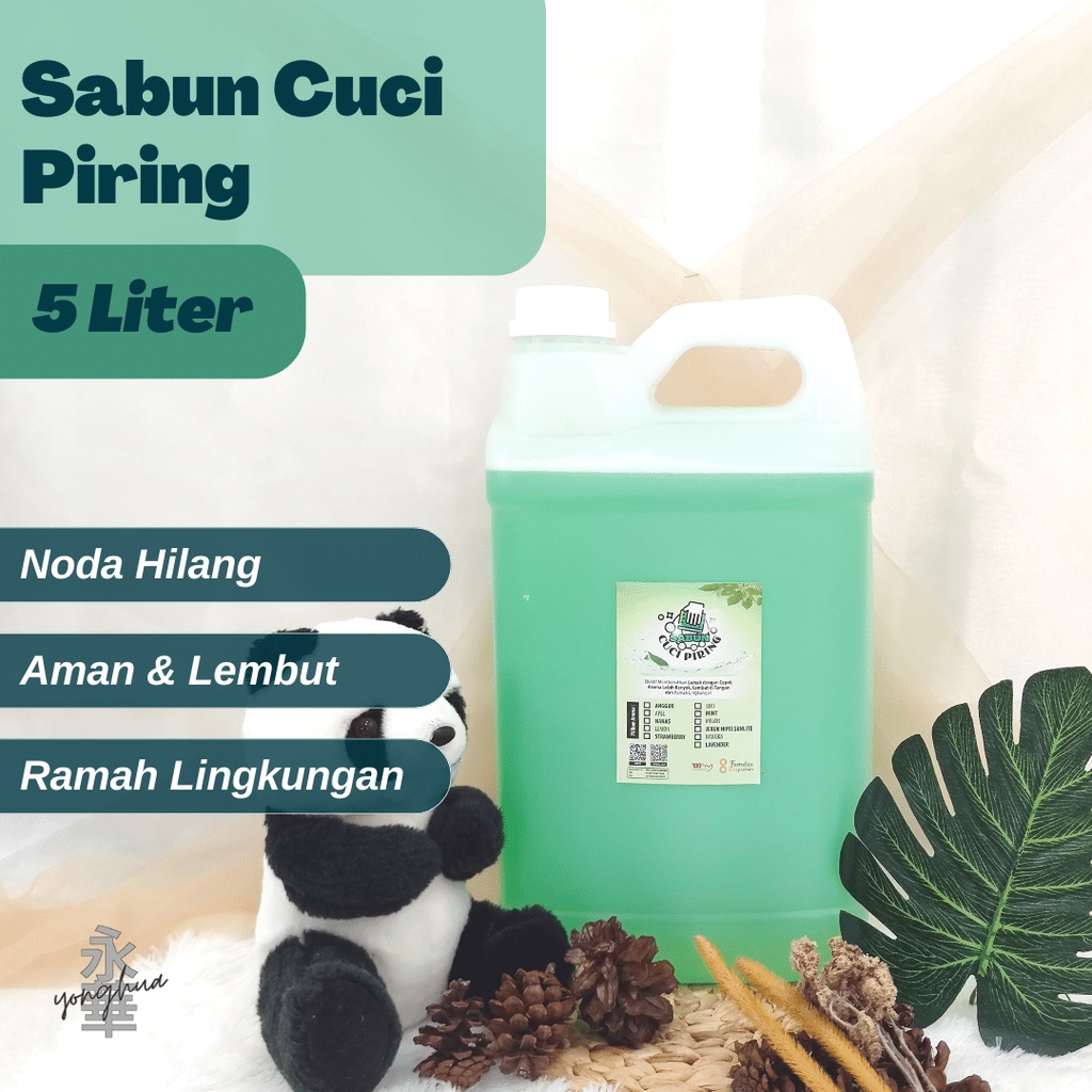 Sabun Cuci Piring Cairan Pembersih Piring 5 Liter Jerigen Aroma Buah Segar Wangi