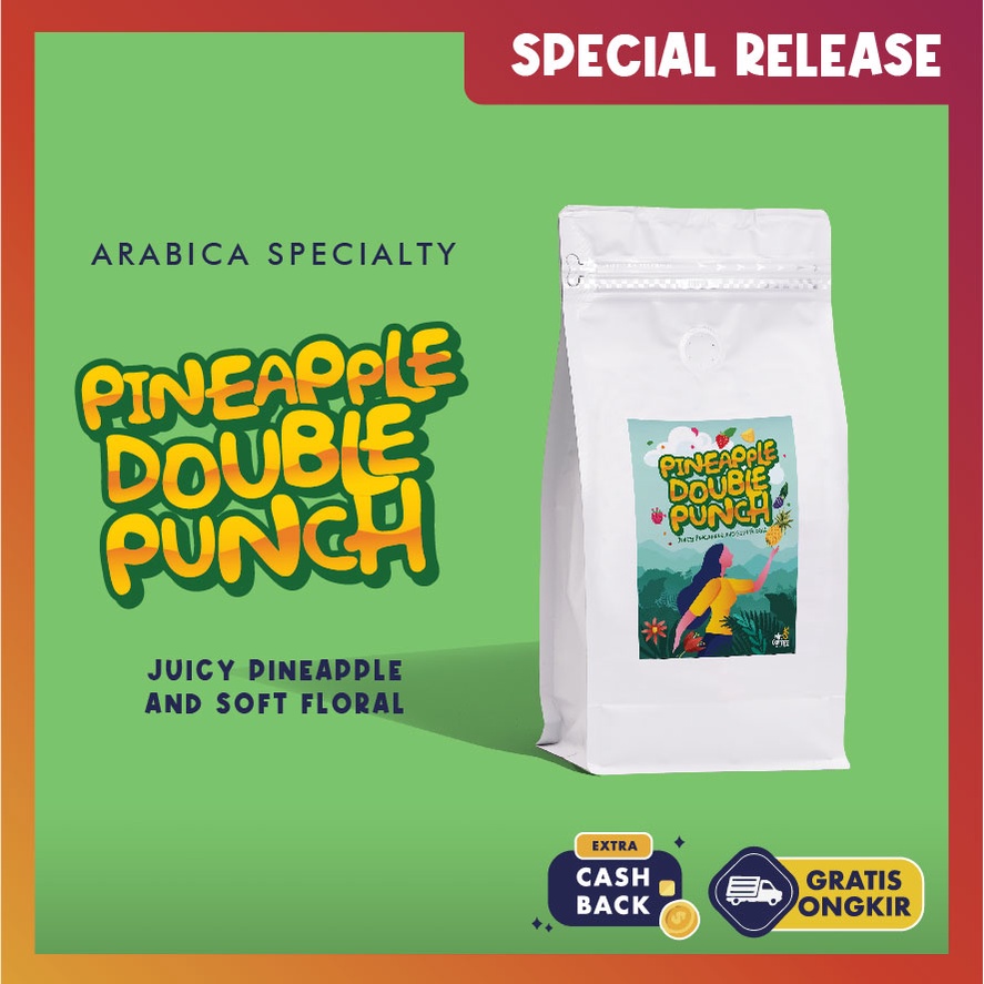 

Kopi Arabika PINEAPPLE DOUBLE PUNCH 500g Limited Specialty mrocoffee