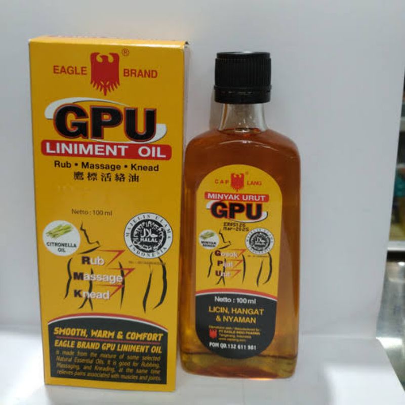 ORIGINAL CAP LANG MINYAK URUT GPU 100 ML / MINYAK GOSOK PIJAT URUT GPU 100ML