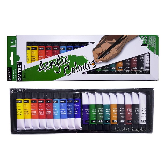 

CAT ACRYLIC V-TEC COLOUR SET 18 WARNA VT-818A