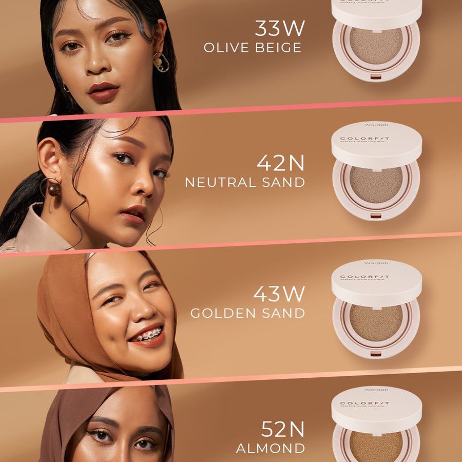 ★ BB ★ Wardah Colorfit Perfect Glow Cushion SPF 33 PA++ - Bedak Tahan 12 Jam