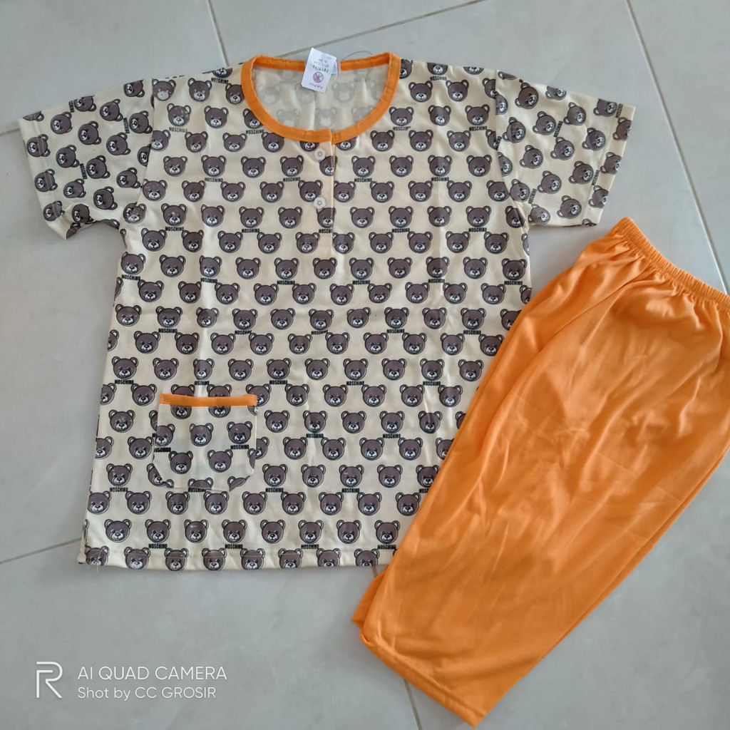 Babydoll pendek jumbo size xxl bahan kaos busui baju tidur setelan dewasa