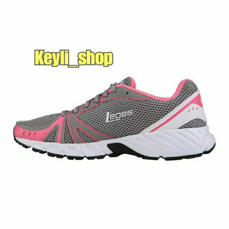 Sepatu League Legas Nebula X LA W Grey Pink Running Shoes Cewe Sneakers Wanita Abu Original Murah