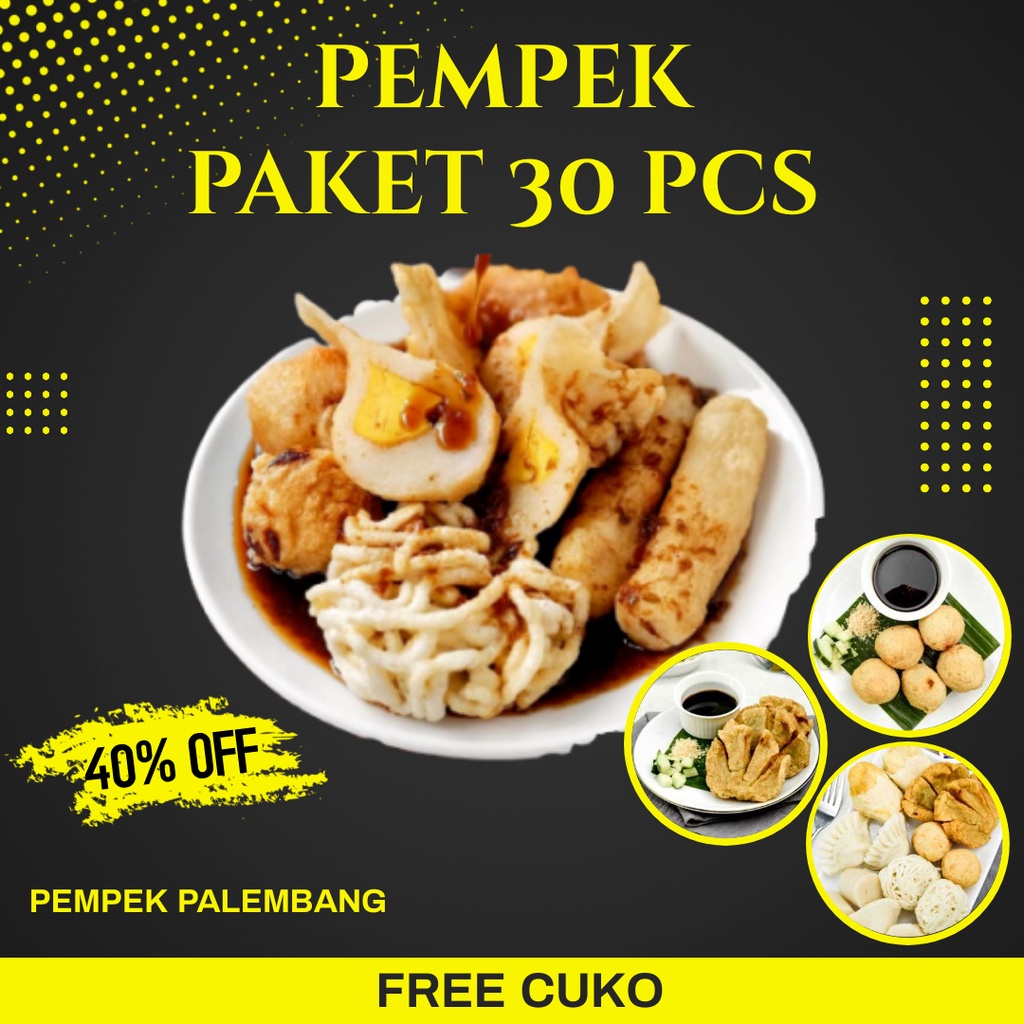 

PEMPEK PALEMBANG ASLI PAKET 30 PCS SUPPLIER