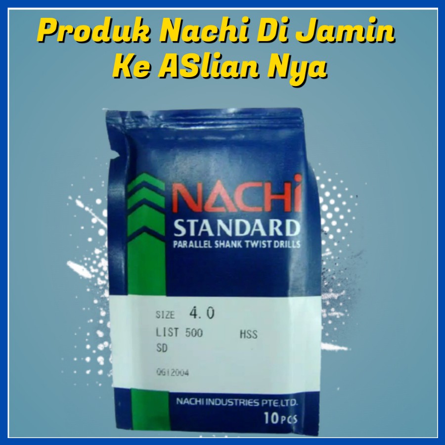 NACHI 4 MM MATA BOR BESI BETON HSS ASLI ALAT PERLENGKAPAN RUMAH PERTUKANGAN PERKAKAS TANGAN ORIGINAL