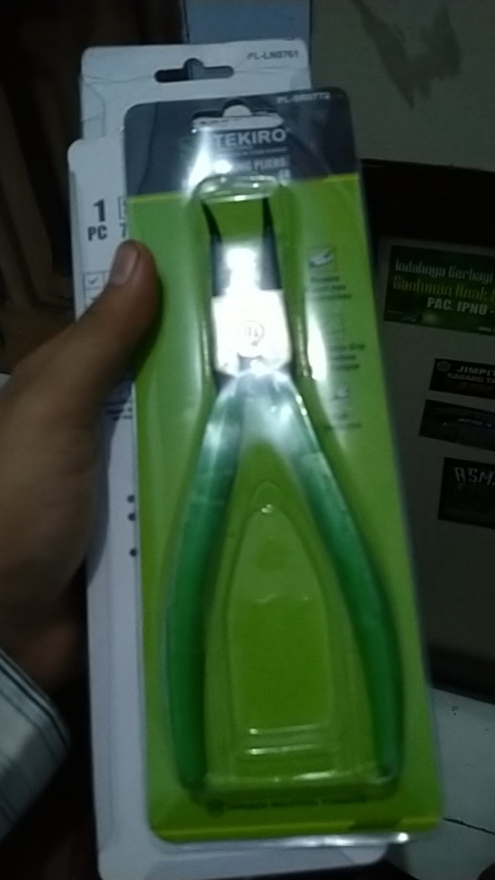 Tang Snap Ring Pliers 7 7 Inch Bengkok Buka Tekiro Ib Snapring Circlip 5 Eb Es Is Tutup Lurus Plier