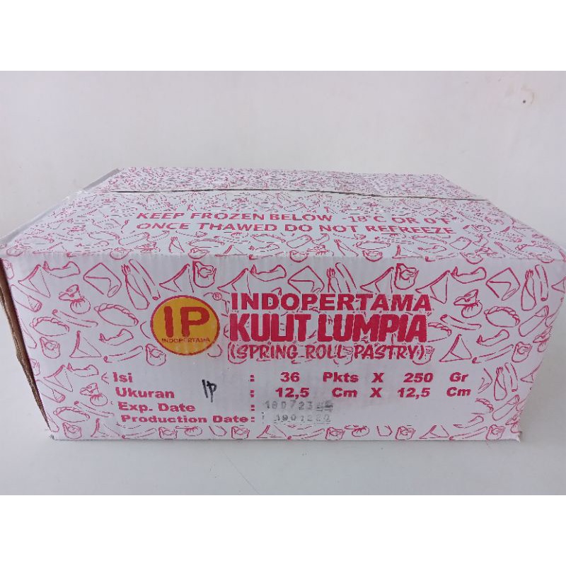 

1 Carton Kulit Lumpia IP (Indopertama) 12.5cmx12.5cm 50Lembar/5inch