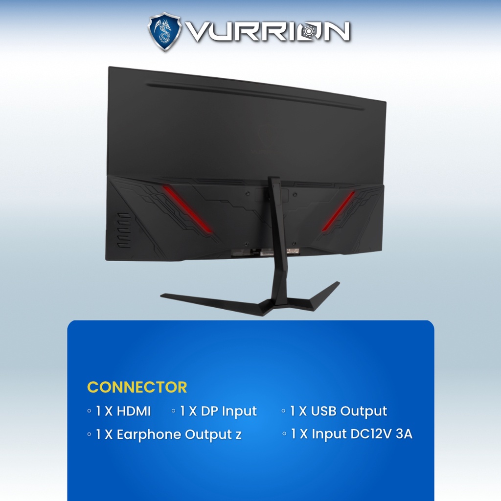 Monitor LED Gaming ORIZ 27 inch (27MG500-C) Curved Vurrion  Full HD FHD 1MS 1 Year Warranty