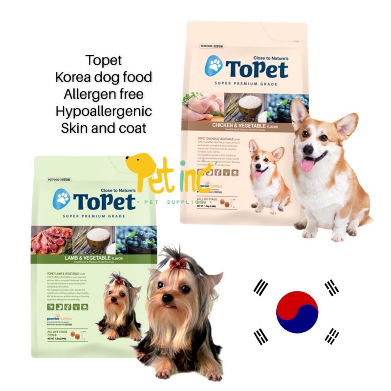 topet korea dog food 1,2kg (chicken or lamb)