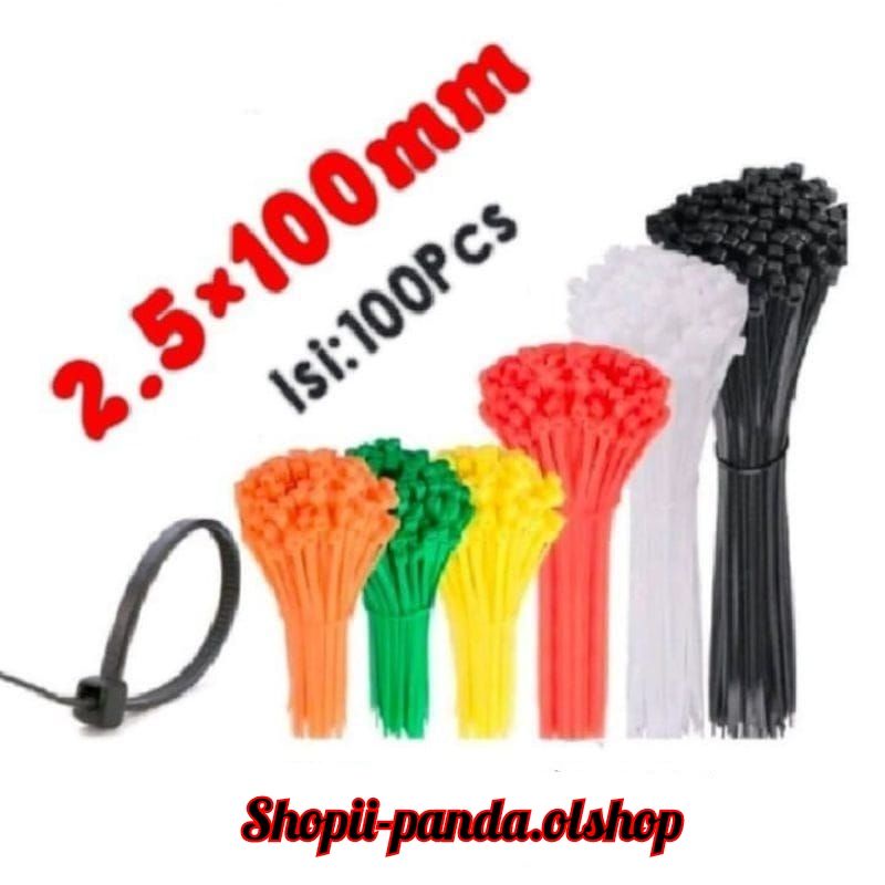 Kabel Ties 10cm Cable Tie EKONOMIS 2.5X100MM MURAH⭐shopii-panda⭐