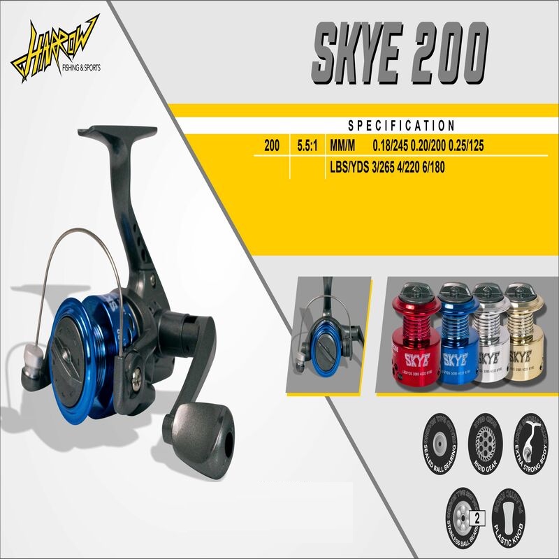 Reel Pancing Murah Bonus Senar Harrow AK200 / Skye