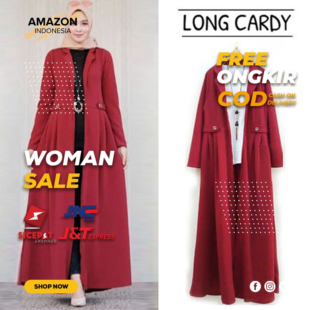 OUTERWEAR WANITA WARNA MAROON LONG BLAZER CEWEK BAHAN BABYTERRY ORIGINAL GOOD QUALITY TEBAL IMPORT