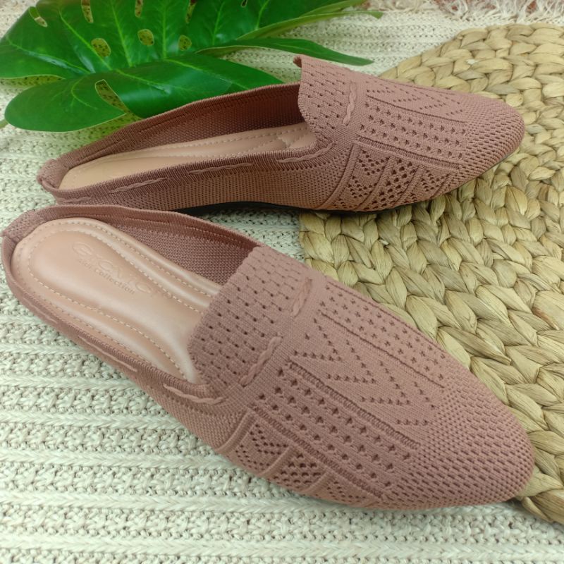 GRAVICI - Sandal Flat Rajut Import Wanita Elegan JA-102